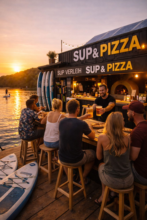 Team von Wassersportlern am Steg – Platzhalterbild